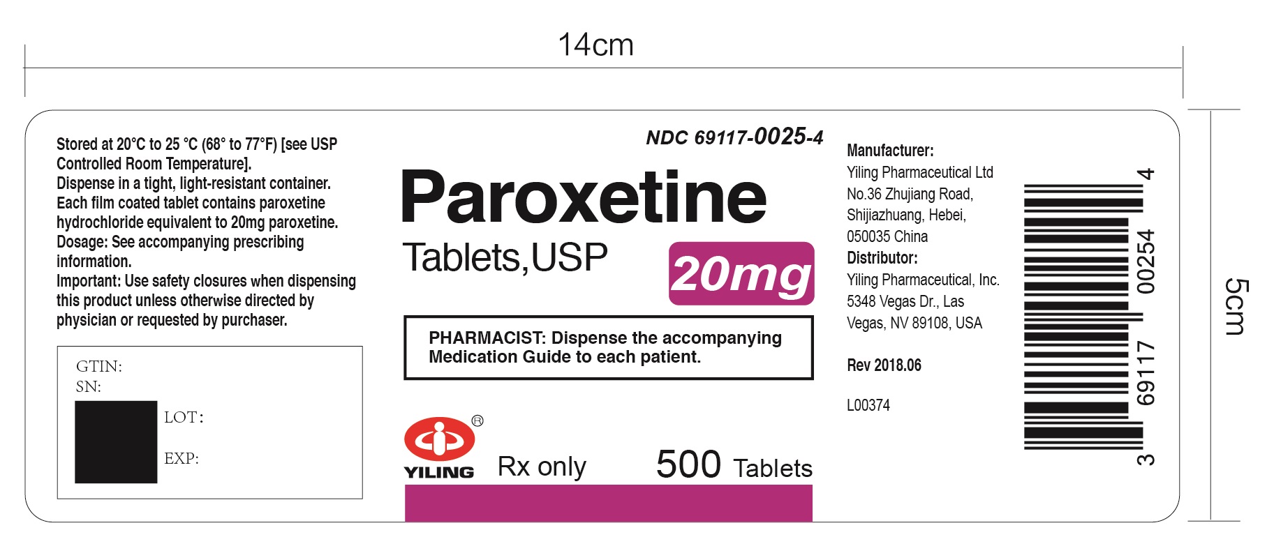paroxetine-20mg 500s