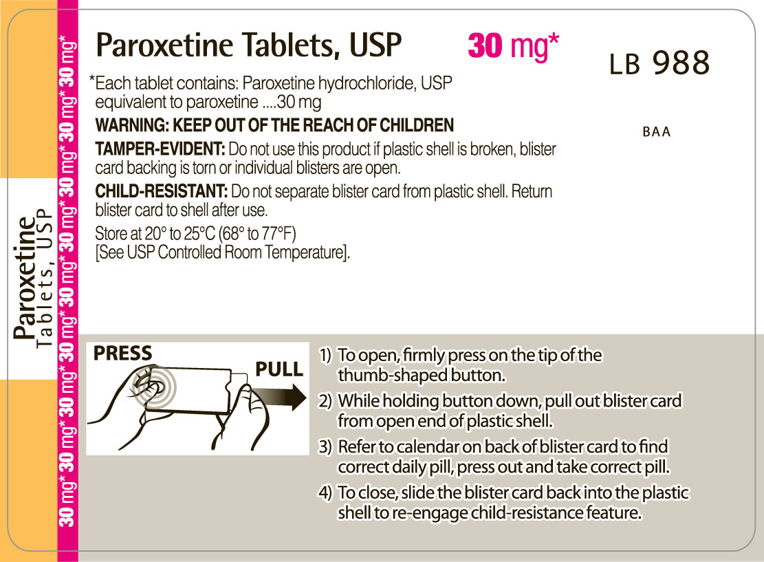 Paroxetine 30 mg back