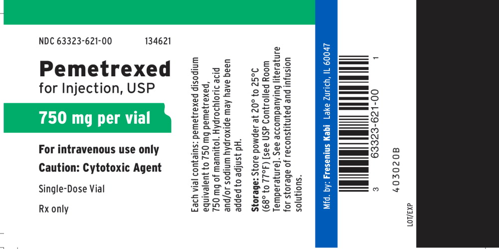 PACKAGE LABEL- PRINCIPAL DISPLAY – Pemetrexed 750 mg Single-Dose Vial Label
