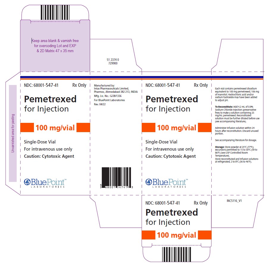 Carton-Pemetrexed for Injection 100 mg/Vial