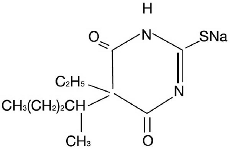 structural formula pentothal
