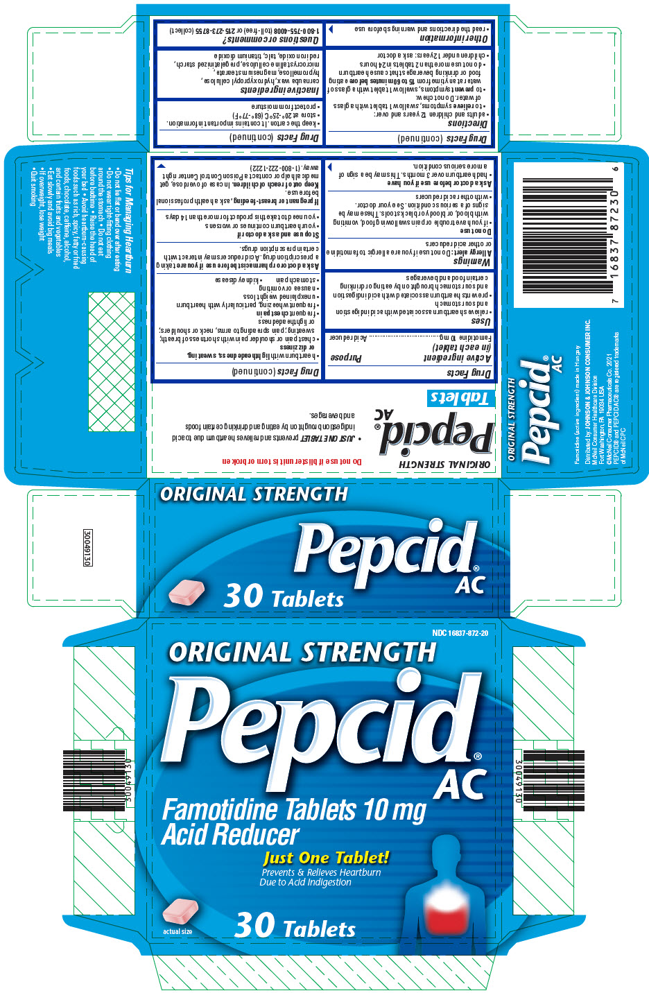 Pepcid Ac Original Strength | Famotidine Tablet while Breastfeeding