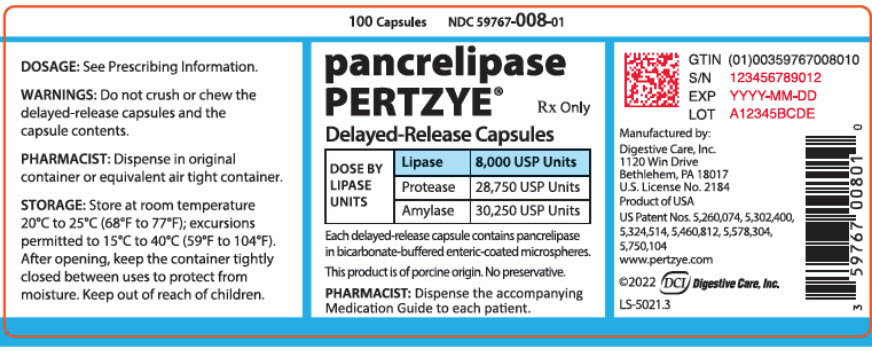 PRINCIPAL DISPLAY PANEL - 100 Capsule Bottle Label - 59767-008