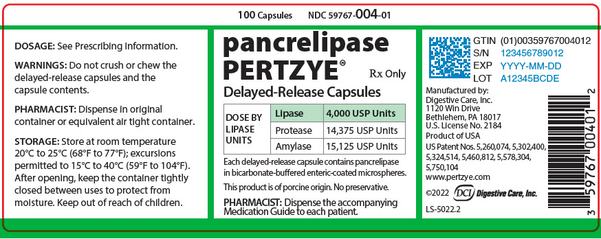 PRINCIPAL DISPLAY PANEL - 100 Capsule Bottle Label - 59767-004-01