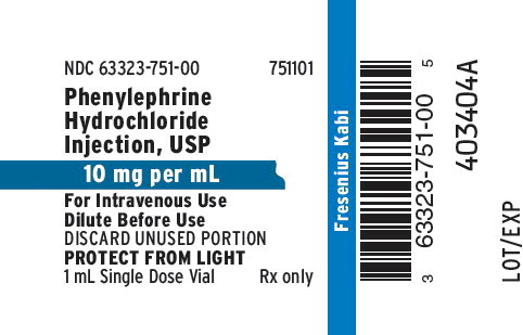 PACKAGE LABEL- PRINCIPAL DISPLAY – Phenylephrine 1 mL Vial Label
