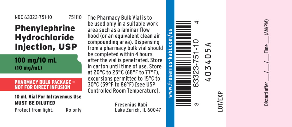 PACKAGE LABEL - PRINCIPAL DISPLAY – Phenylephrine Hydrochloride Injection, USP Vial Label
