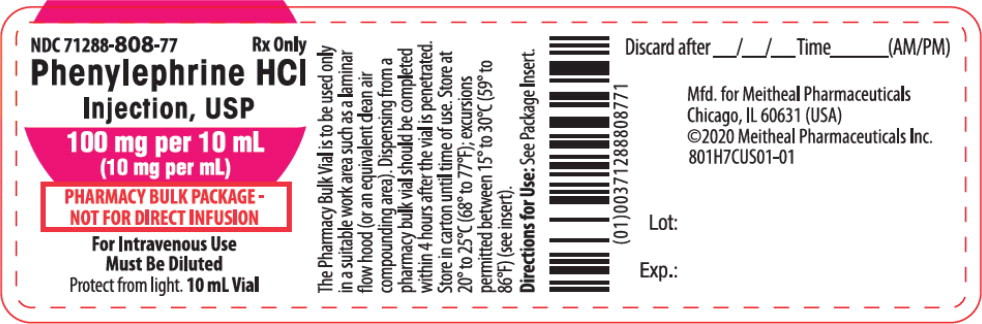 Principal Display Panel – Phenylephrine HCl Injection, USP 100 mg per 10 mL Vial Label

