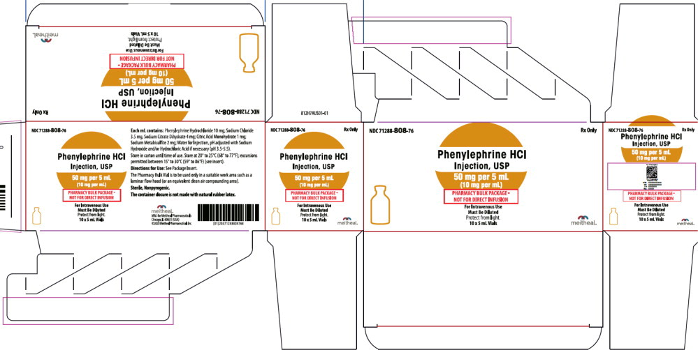 Principal Display Panel – Phenylephrine HCl Injection, USP 50 mg per 5 mL Carton
