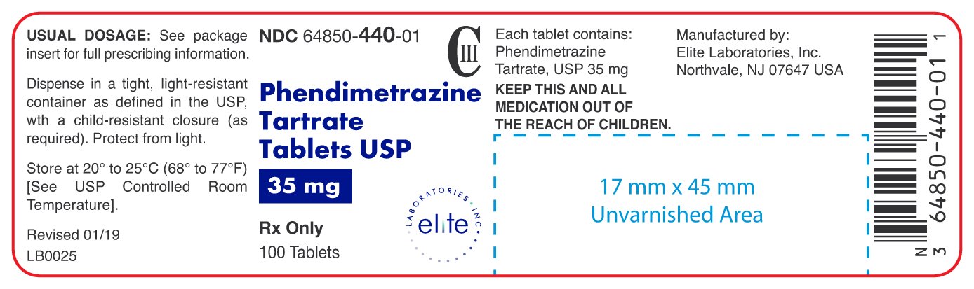 Elite Phendimetrazine Tartrate Tabs- 100ct Container Label