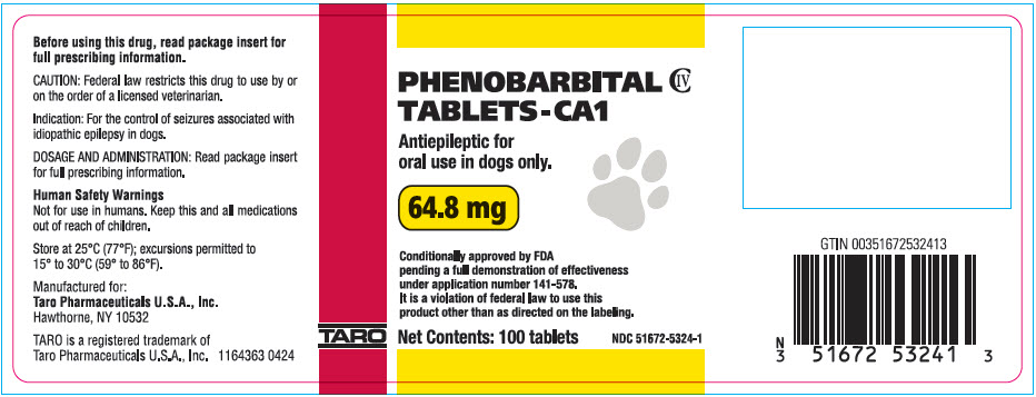 PRINCIPAL DISPLAY PANEL - 64.8 mg Tablet Bottle Label