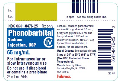 Phenobarbital Sodium Injection, USP 65 mg/mL 1 mL Vial