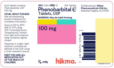NDC 0143-1450-01 Phenobarbital Tablets, USP 30 mg 100 Tablets Rx Only