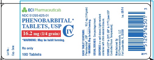 This is an image of the label for Phenobarbital Tablets, USP 16.2 mg 100 count.