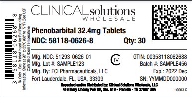 Phenobarbital 32.4mg Tablet 30 count blister card