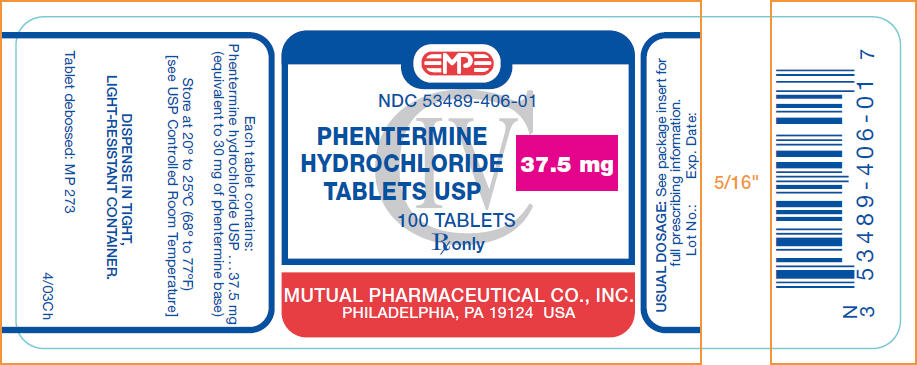Principal Display Panel - 37.5 mg Tablet Bottle Label
