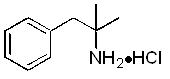 Phentermine Hydrochloride molecular structure.