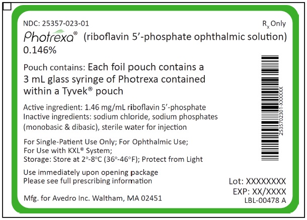 Photrexa Foil Pouch Label