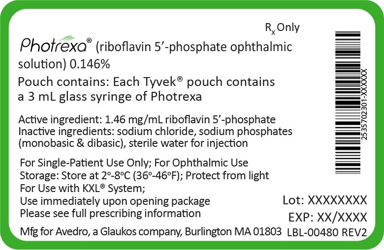 Photrexa Tyvek Pouch Label