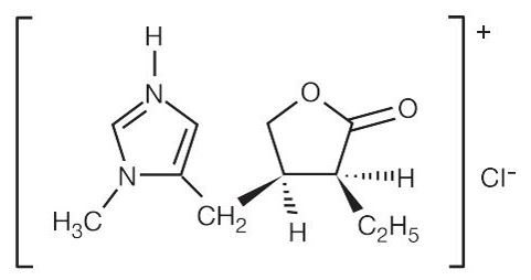 pilocarpine-hcl-structure