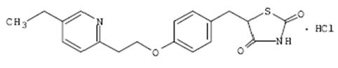 pioglitazone hydrochloride structural formula