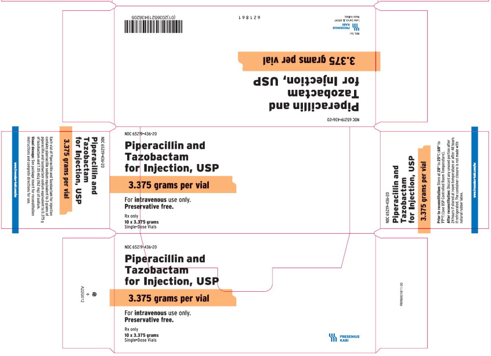 PACKAGE LABEL – PRINCIPAL DISPLAY PANEL – Piperacillin and Tazobactam 3.375 grams per vial – SHELF CARTON
