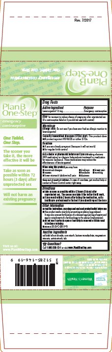 Plan B One-Step® (levonorgestrel 1.5 mg), 1s CLINIC Unit-Dose Box, Part 2 of 3