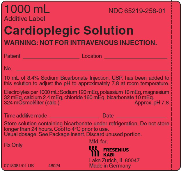 PACKAGE LABEL - PRINCIPAL DISPLAY – Cardioplegic Solution Additive Label
