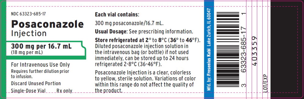 PACKAGE LABEL - PRINCIPAL DISPLAY – Posaconazole Injection Vial Label
