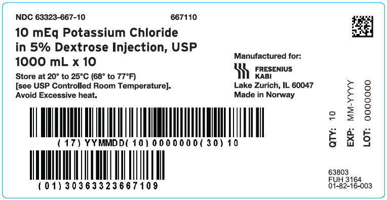 PACKAGE LABEL - PRINCIPAL DISPLAY – Potassium Chloride in 5% Dextrose Injection, USP 10 mEq/L Shipper Label
