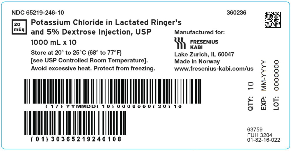 PACKAGE LABEL - PRINCIPAL DISPLAY –Potassium Chloride in Lactated Ringer's and 5% Dextrose Case Label
