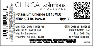 Potassium Chloride ER 10MEQ tablets 30 count blister card