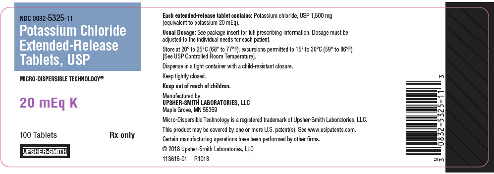 PRINCIPAL DISPLAY PANEL - 20 mEq K Tablet Bottle Label