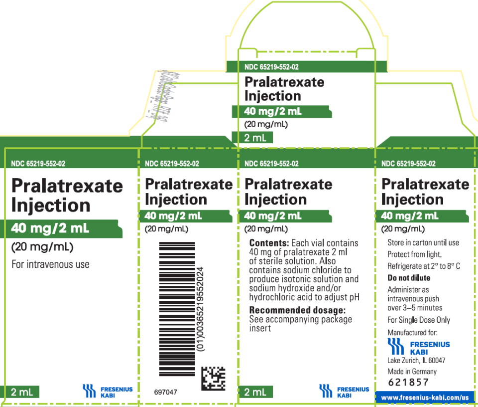 PRINCIPAL DISPLAY PANEL – Pralatrexate Injection 40 mg/2 mL – Carton

