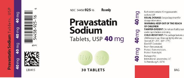 Pravastatin Sodium Tablets, USP 40mg