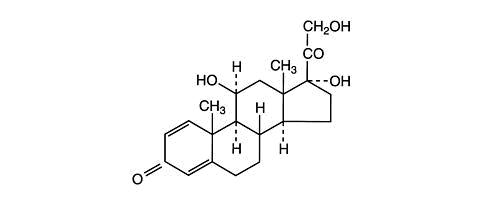 Structural formula for prednisolone oral solution