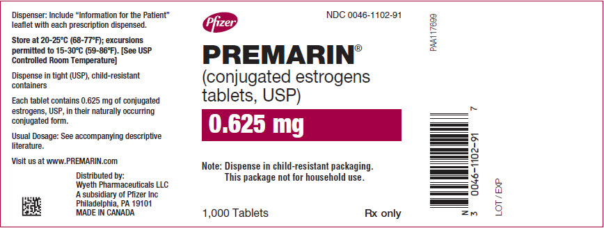 PRINCIPAL DISPLAY PANEL - 0.625 mg Tablet Bottle Label