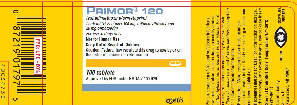 120 mg Tablet Bottle Label