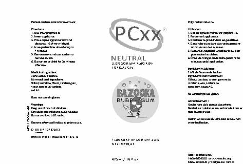 Pcxx Vanilla Orange Neutral Gl | Sodium Fluoride Gel Breastfeeding