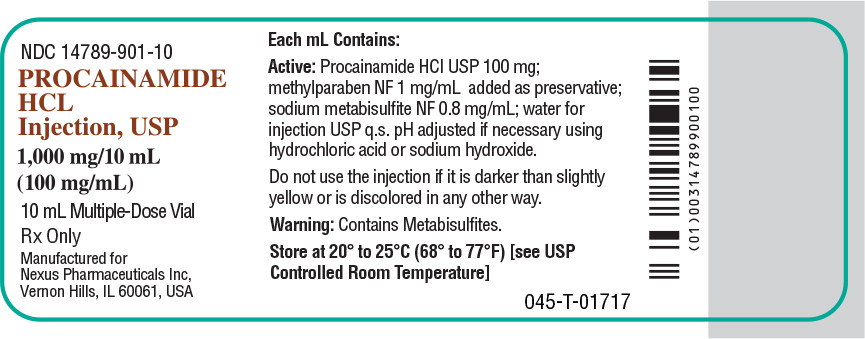 Principal Display Panel-Procainamide HCL 10mL Label
