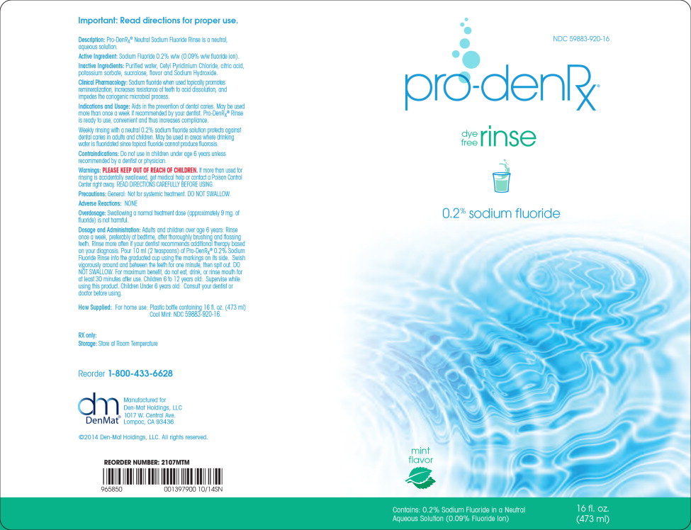 Pro-den Rx | Sodium Fluoride Rinse Breastfeeding