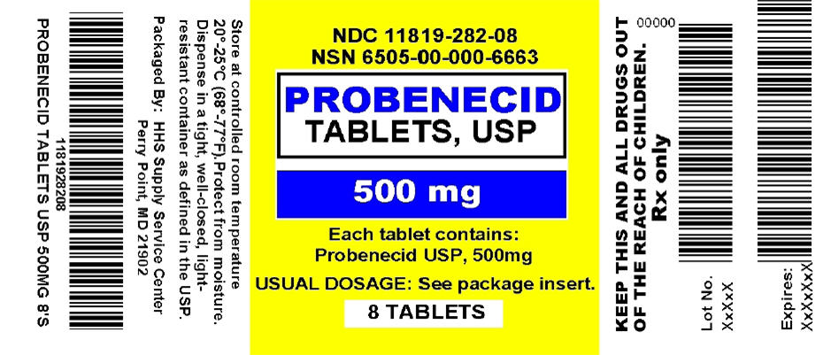 NDC 0591-5347-10 Probenecid Tablets USP 500 mg 1000 Tablets Rx only