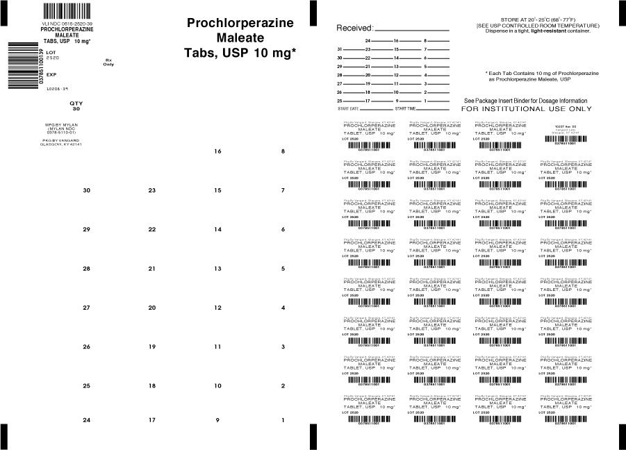 Principal Display Panel-Prochlorperazine Maleate Tabs 10mg