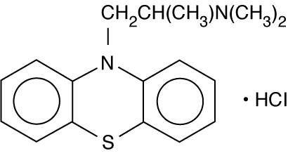 This is an image of the structural formula of promethazine hydrochloride.