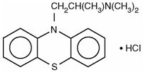 This is an image of the structural formula of Promethazine