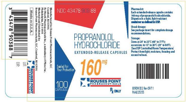 NDC 43478-903-88
PROPRANOLOL HYDROCHLORIDE
EXTENDED-RELEASE CAPSULES
160 mg
100 CAPSULES
