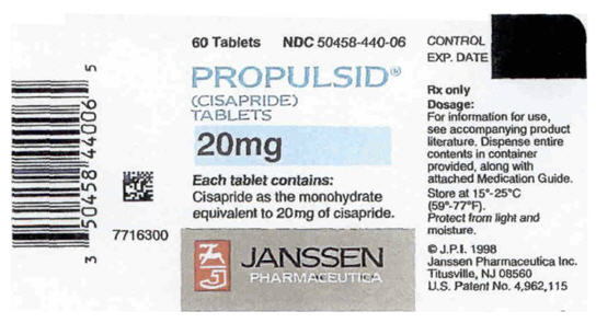 PRINCIPAL DISPLAY PANEL - 20 mg Tablet Bottle