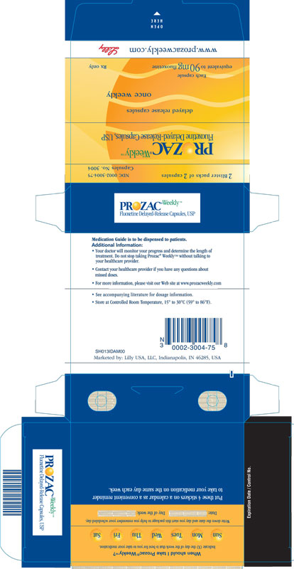 PACKAGE LABEL- Prozac 90 mg Capsules Weekly (front)