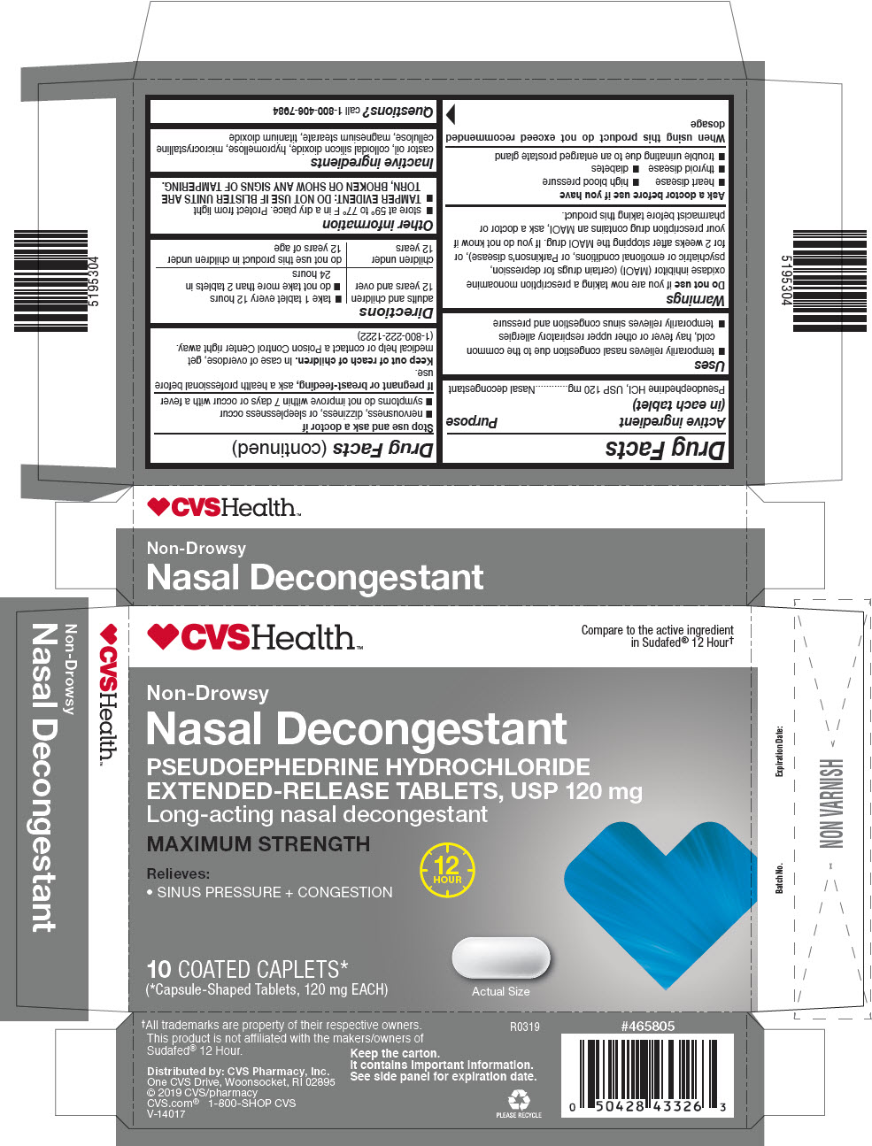 PRINCIPAL DISPLAY PANEL - 120 mg Caplet Blister Pack Carton