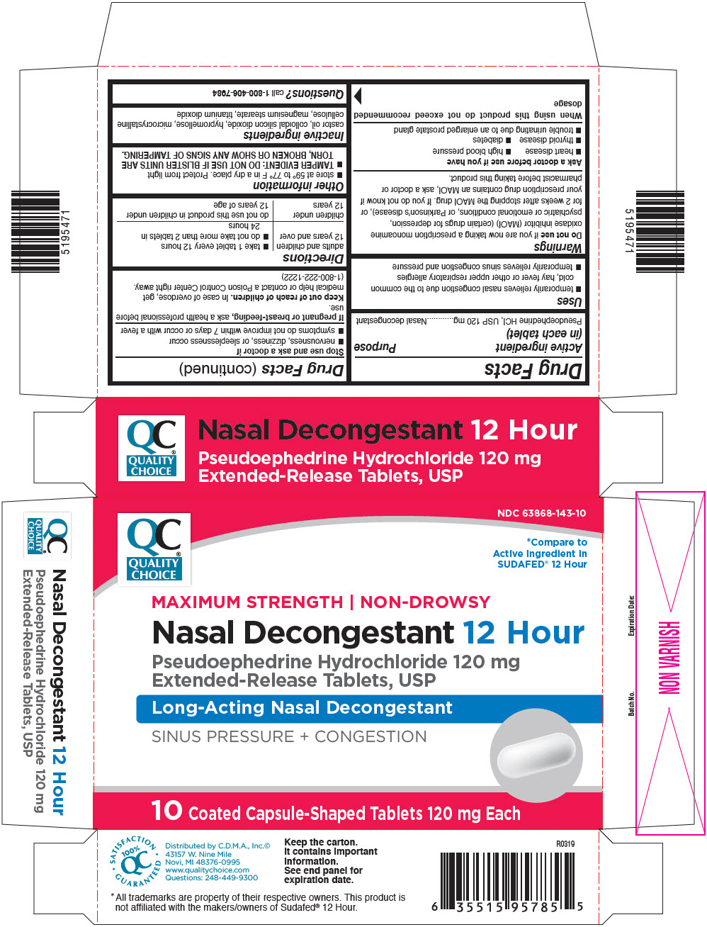PRINCIPAL DISPLAY PANEL - 120 mg Tablet Blister Pack Carton