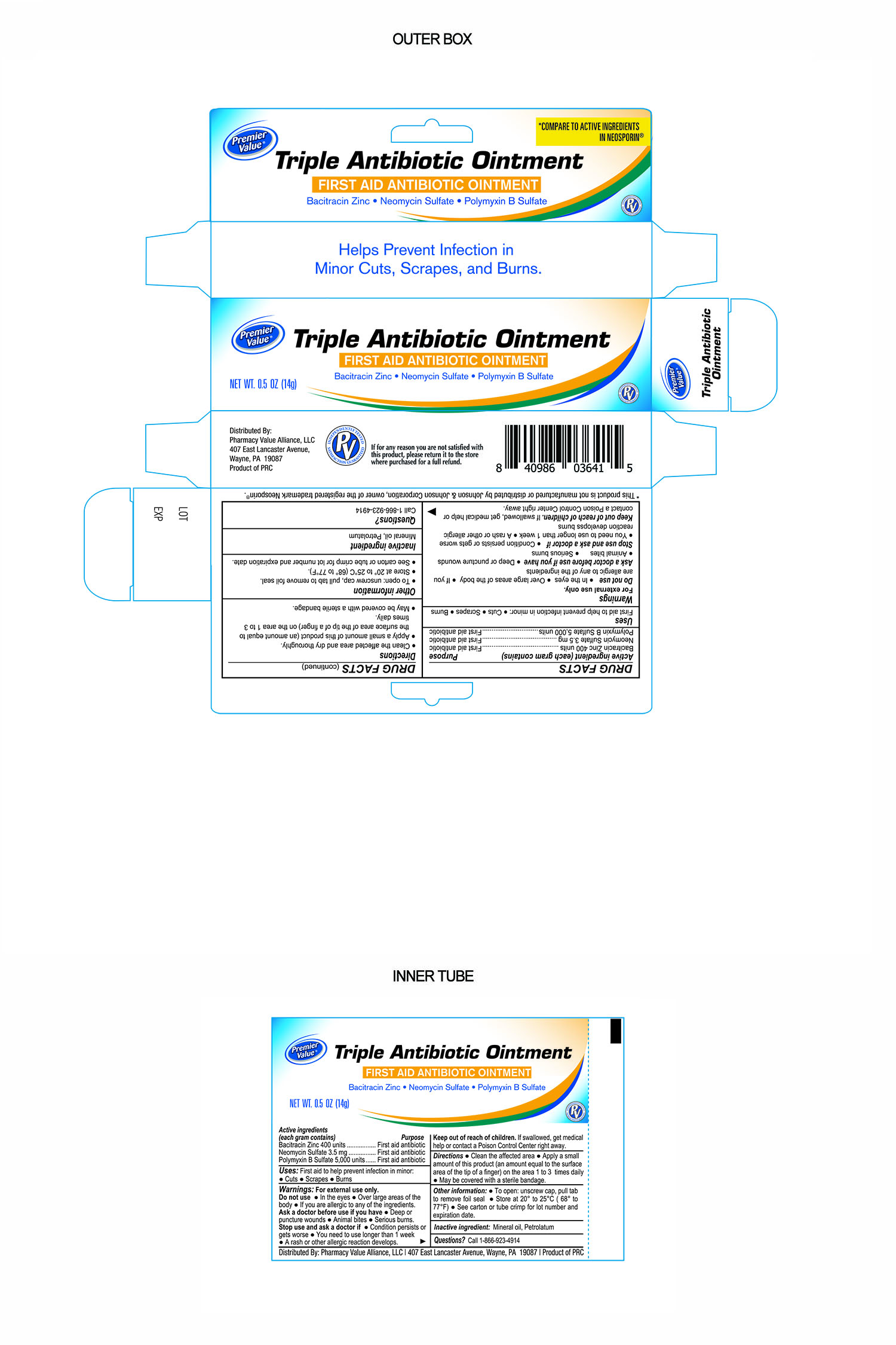 pv triple antibiotic 0.5oz PV03641-